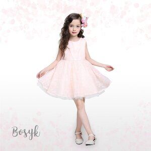 Tiffany Princess Dress - Light Living Coral - Dress for Baby Girls - Elegant